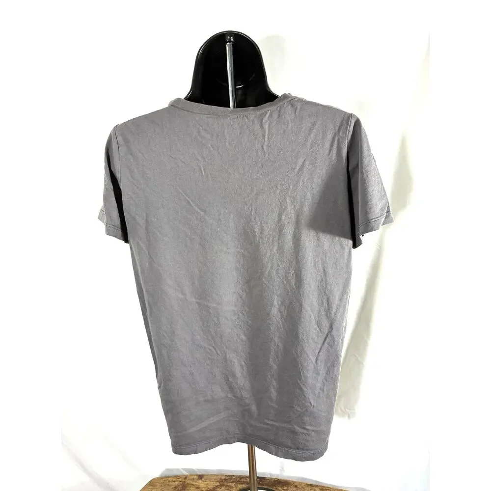 AC/DC High Voltage Distressed Graphic T Shirt Gray